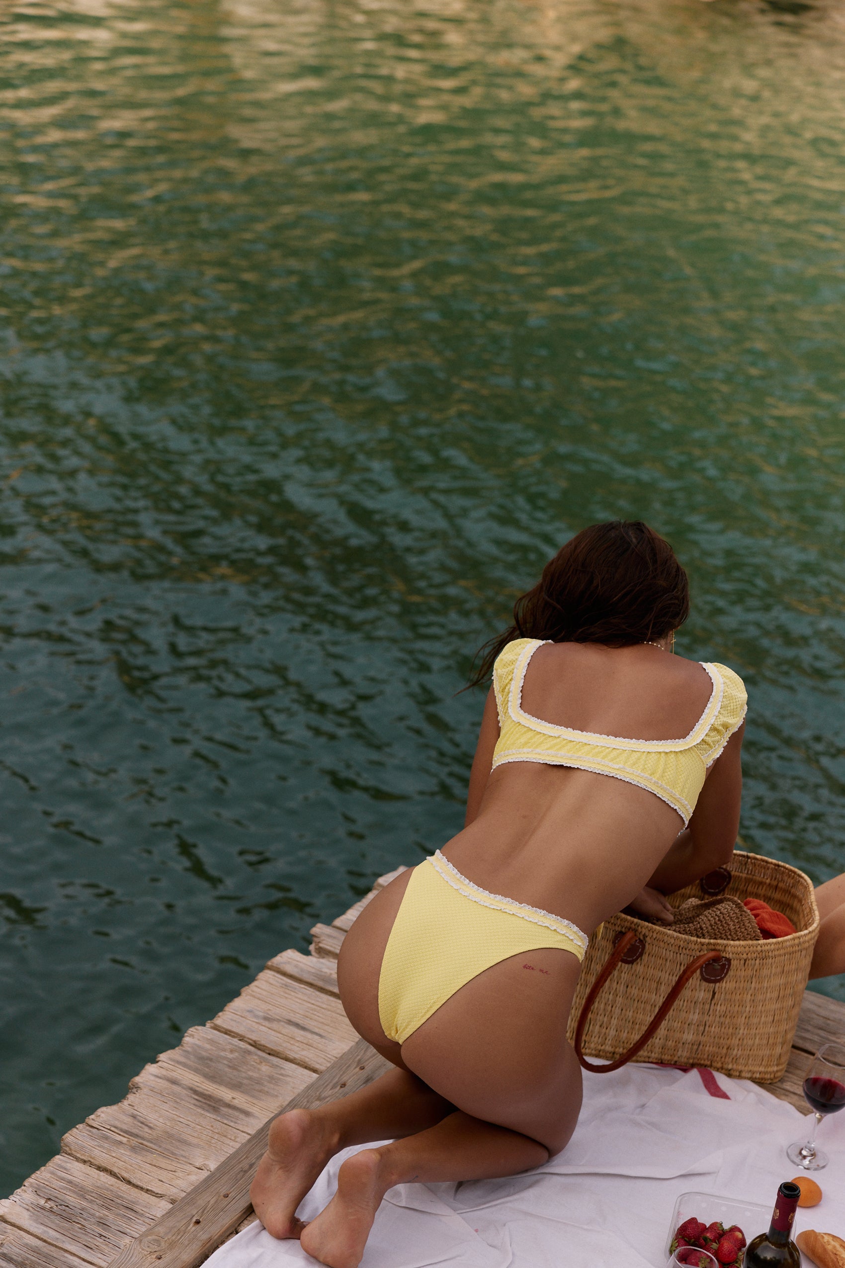 De Fashion Club l Buzios Bikini Bottom in Limon