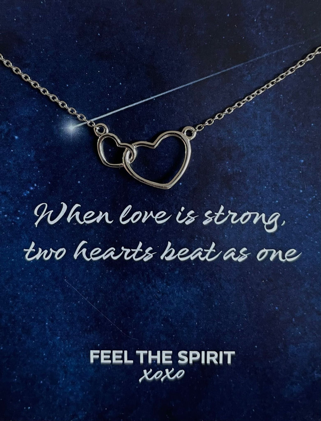 Ketting Twee Hartjes Zilver