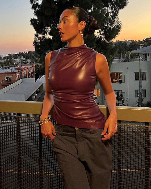 De Fashion Club | Luxe Leather Top