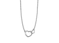 Ketting Twee Hartjes Zilver